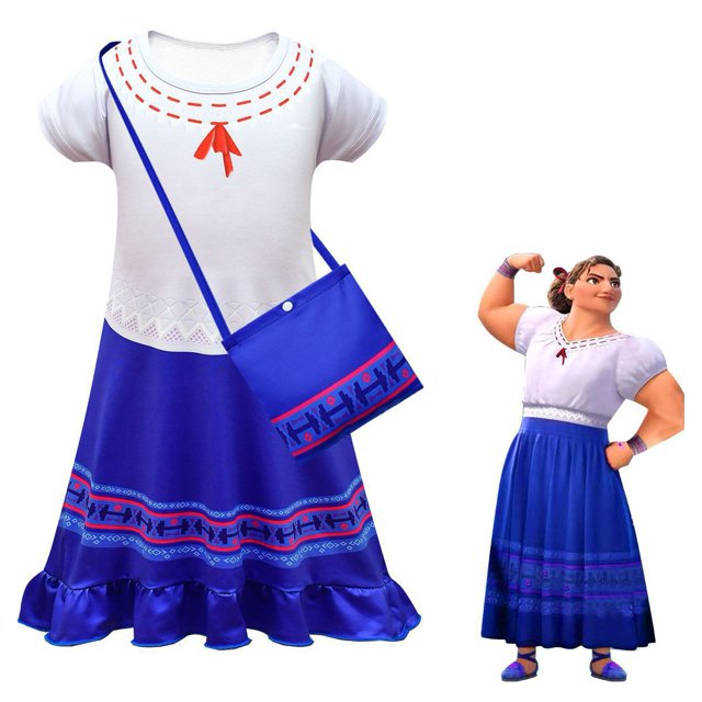 En-canto Isabel Dress Cosplay Isabella Mirabell Charm Costume Dress Girls Princess Dress Fantasy Party Kids Gifts For heqiyong LED