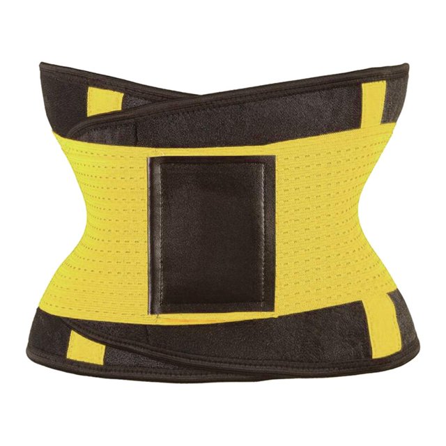 Cinturón adelgazante, cinturón abdominal, cinturón para el sudor, cinturón de fitness, cinturón de fitness, abdominal Amarillo S