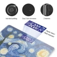 thumbnail image 4 of Báscula digital para baño, báscula para peso corporal de 400 lb, báscula digital personalizada con pantalla retroiluminada, fácil lectura (batería no incluida), cielo estrellado abstracto azul., 4 of 5