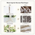 thumbnail image 6 of Pekkaxy 3 Pack Macrame Plant Hangers,  Hanging Planters Indoor Basket Decorative Flower Pots Holder Stand Boho Home Decor, Ivory, 6 of 9