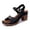 A-Black201, variant on Womens Block Heel Ankle Strap Sandals Retro Hollow Perforated Dual Buckle Open Toe Ladies Sandals Summer Urban Walking Casual Sandals
