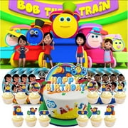 bob the train Birthday Party Supplies Balloons Paper Plates Decoration Cake Topper Decor Tableware Banner Backdrop