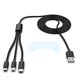 thumbnail image 2 of Multi 3 en 1 USB Cable de Carga Largo para iPhone, 3M/10Ft Nylon Trenzado Universal Cable Cargador de Teléfono USB C/Micro USB/Lightning Conector Adaptador para Android/Apple/Samsung/LG/Pixel/Huawei/X, 2 of 2