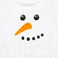 thumbnail image 4 of Inktastic Snowman Face Girls Baby Dress, 4 of 5