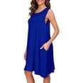 thumbnail image 4 of Vestido informal sin mangas de verano para mujer, vestidos sueltos para cubrir la playa, vestido sin mangas Xemadio WMZL-935-27, 4 of 7