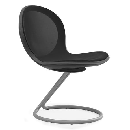 Sears Sales Circular N201-BLACK Office Furniture NET Series height adjustment Mesh Seat rust fade proof Single Circular BLACK Reception Chair ()