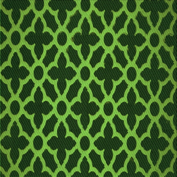 Ahgly Company Machine Washable Indoor Square Transitional Dark Forest Green Area Rugs, 8' Square