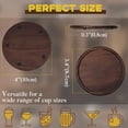 thumbnail image 6 of Wood Coasters with Metal Holder,  Set of 6 Walnut Wooden Coaster Tabletop Protection for Drinks Coffee Table Home Kitchen Office Bar Living Room Decor Housewarming Gifts Wedding Party, 4 Inch, 6 of 6
