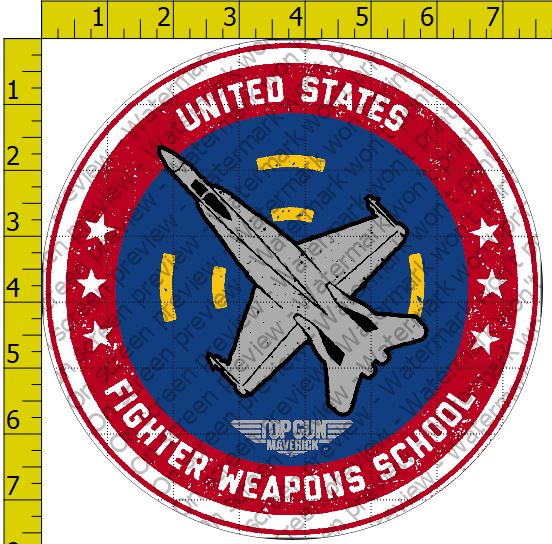 Top Gun Maverick Fighter Edible Image Cake Topper (8" Round)