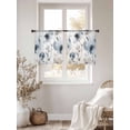 thumbnail image 2 of Blue Grey Spring Floral Sheer Curtains 54 Inch Length 2 Panels Set, Elegant Summer Botanical Voile Window Treatment Rod Pocket Short Kitchen Curtains Drapes for Bedroom 52"x54"x2, 2 of 7