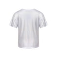 thumbnail image 2 of LiiYii Girls Boys Sparkly Dance Tops Short Sleeve T-Shirt Jazz Hip Hop Party Stage Performance Blouse Silver 110, 2 of 7