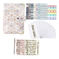 thumbnail image 3 of de carpeta de presupuesto A6, hoja de presupuesto en efectivo, bolsillos transparentes de PVC con pegatinas, carpeta de cuaderno para Plata Macarena cuaderno de facturas, 3 of 8