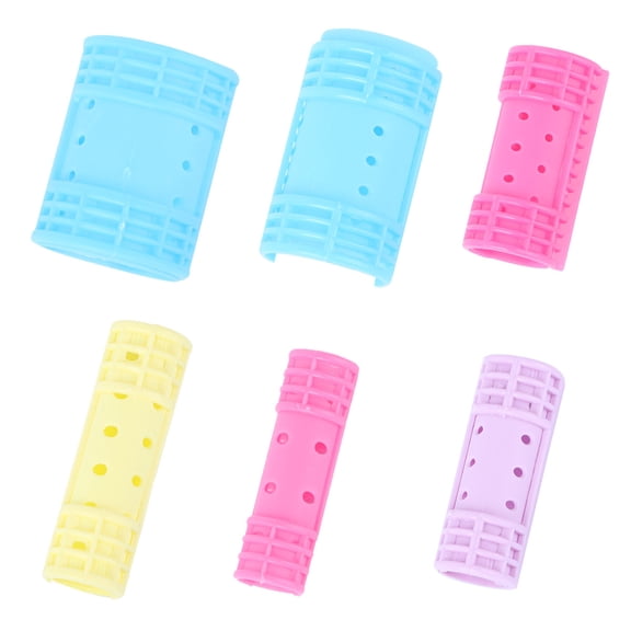 Homoyoyo Portable Plastic Hair Rollers Set for Salon Hair Styling, Assorted Colors, Easy to Use and