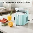 thumbnail image 2 of WAA Bullet Ice Maker Countertop with Handle,9 Bullet Ice Cubes Ready in 6 Mins,26 Lbs/24H,Self-Cleaning Portable Ice Machine with Basket and Scoop,for Home/Kitchen,Green, 2 of 6