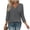 Dark Gray, variant on Womens V Neck Short Sleeve T shirts Loose Casual Summer Tops Solid Color Blouse Hot Pink XXL
