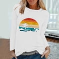 thumbnail image 2 of CEHVOM Mode T-Shirts Décontractés pour Femmes de Printemps Imprimés à Manches Longues à Col Rond Liquidation, 2 of 5