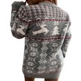 thumbnail image 4 of Robe Tricotée à Manches Longues Jacquard de Noël pour Femmes, 4 of 8