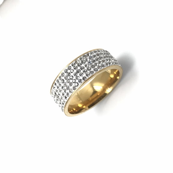 Full Diamond Men's And Women's Stainless Steel Jewelry Ring