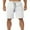 White, variant on Sngxgn Mens Casual Shorts Drawstring Elastic Waist Cotton Shorts(Black,M)