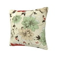 thumbnail image 2 of YFYANG Square Decorative Throw Pillow Case (Without Pillow Insert), Vintage Floral Print Texture Bedroom Sofa Car Cushion Cover, 24"x24", 2 of 9