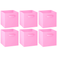 thumbnail image 1 of Purebryt Foldable Cube Storage Bin, 6 Pack, Pink, 1 of 4
