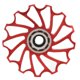 thumbnail image 2 of Bike Rear Derailleur Wheel,  Guide Roller 50.5mm Diameter Lightweight Flexible Rotation Ceramic Bearing  For 8 9 10 11 Speed System ANGGREK Rojo, 2 of 8