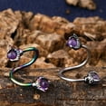 thumbnail image 2 of Helix Earring 16G 316L Stainless Steel Dragon Claw featuring Amethyst Center Twist Lip Labret Piercing Jewellery Cartilage Earring[j781], 2 of 2