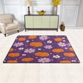 thumbnail image 3 of Non-Slip Area Rug 31"x20" Indoor Washable Floor Mats Carpet Printed for Living Room, Bedroom, Home Decor Orange Pumpkins and Flowers, 3 of 7