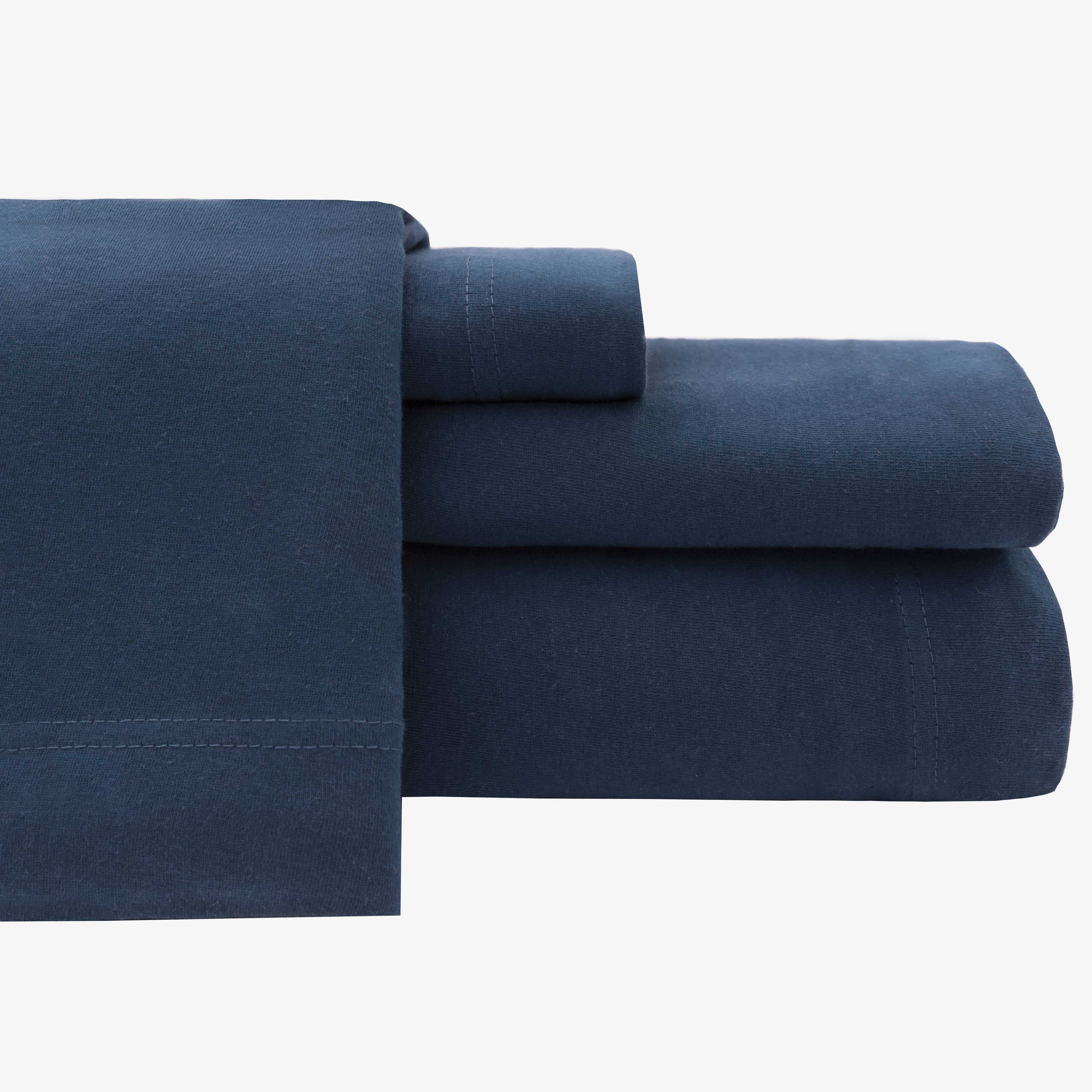 Super Soft 100 Cotton Jersey Sheet Sets King, Navy