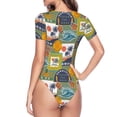 thumbnail image 4 of Naloa Hawaiian Style Women's Short-Sleeved Onesie, One-Piece Swimsuit for Parties, dates, clubs - XX-Large, 4 of 9