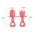 thumbnail image 7 of Cheer.US 2Set(2Spoon+2Fork) Self Feeding Baby Utensils - Mini Baby Spoon & Baby Fork Training Set for Baby Led Weaning - Anti-Choke Toddler Silverware - 6-12 Months+ - Safe, Non-Toxic & BPA Free, 7 of 7