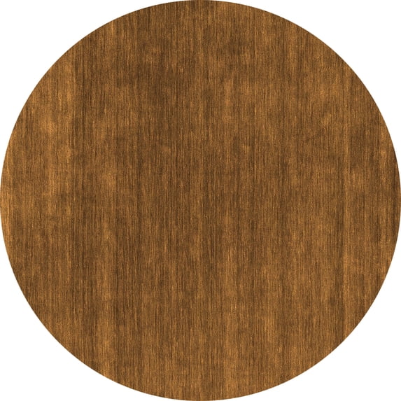 Ahgly Company Indoor Round Abstract Orange Contemporary Area Rugs, 5' Round