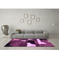 thumbnail image 3 of Ahgly Company Indoor Square Oriental Purple Modern Area Rugs, 5' Square, 3 of 4