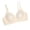 White, variant on Women's Seamless Wireless Soft Support Bra Fixed Molded Cups Adjustable Thin Straps Lift Side Support Comfort Bustier