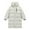 #226-White, variant on Donemore Men's Thick Warm Hooded Coat Loose Fit Mid-Long Zipper Jacket Casual Outdoor 100% Cotton Solid Color