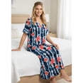 thumbnail image 3 of HAPPY BAY Women's Beachwear Swimsuit Coverups for Women Summer Cover ups for Swimwear Women Button up Beach Dress Night T Shirt L-XL Black_AC652, 3 of 5