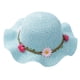 thumbnail image 1 of Sombrero de verano para niños con circunferencia de 51-52 cm, sombrero de paja con flores, sombrero grande para lavabo, sombrero de paja para playa con protección solar, 1 of 5