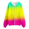 thumbnail image 4 of Veste à Capuche Mode Décontractée pour Femmes avec Cordon de Serrage Imprimé Coloré avec Poches et Style Chandail en Molleton, 4 of 4