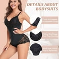 thumbnail image 5 of SEZZGU Women's Plus Size Lace Shapewear Bodysuit - V-Neck Sleeveless, Elegant for Evening Wear, 5 of 6