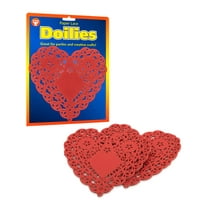 Hygloss Products Heart Paper Doilies ‚Äì 6 Inch Red Lace Doily for Decorations, Crafts, Parties, 36 Pack