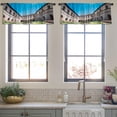 thumbnail image 3 of LALILO Kitchen Curtain Valance Italy Ancient Castle Rod Pocket Window Curtain 52"x 18" Set of 2, 3 of 7