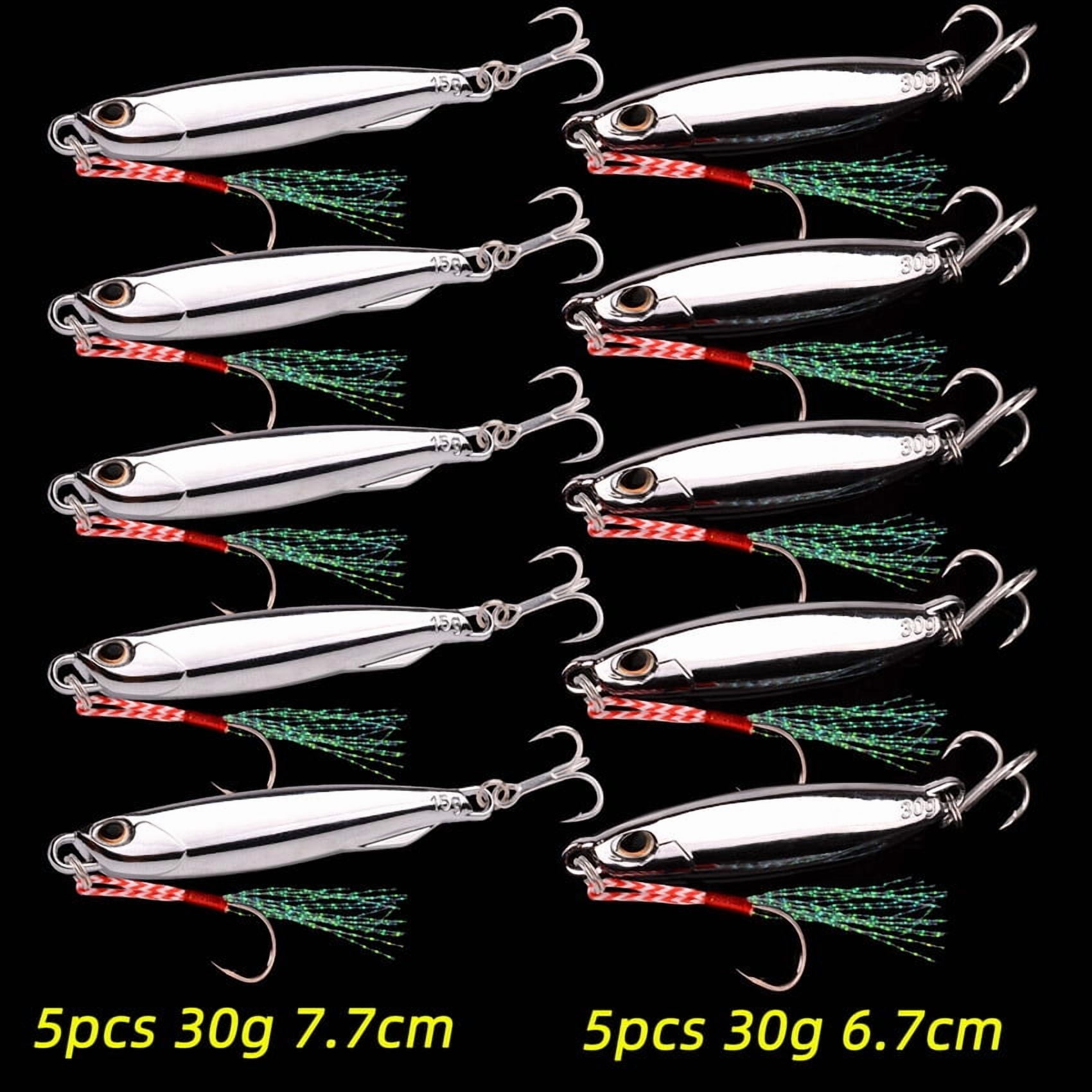 10PC/lot Metal Cast Jig Spoon 10g 20g 30g 40g Lures set With Hook Casting Jigging Fish Sea Bass Fishing Lure Artificial Bait