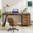 thumbnail image 5 of Tribesigns 59 Inch Computer Desk with 3 Drawers, Industrial PC Desk Study Table with File Storage, 5 of 7