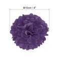 thumbnail image 2 of Uxcell 4" Durable Tissue Pom Poms Paper Flowers Ball for Wedding Party Decoration Dark Purple 10 Pack, 2 of 6