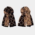thumbnail image 2 of Chunky Winter Scarfs for Women Cold Weather Warm Knit Thick Plaid Scarf Long Large Oversized Checked Scarves Womens Winter Fall Scarf Fashion Plaid Shawls and Wraps Blanket Pashmina Scarves, 2 of 3
