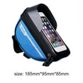 thumbnail image 2 of Cuadro delantero de bicicleta pantalla táctil bolsa impermeable para teléfono tubo superior Alforja (azul), 2 of 6