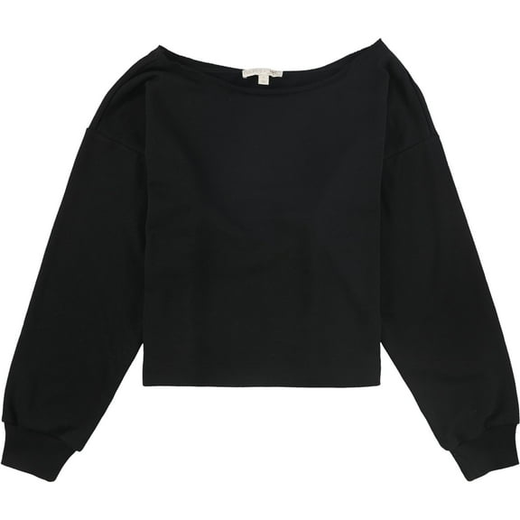 I-N-C Womens Solid Knit Blouse, Black, Large