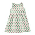 thumbnail image 3 of Girls Dress Red and Green Santa Hats Sleeveless Dress for Girls Hem A-Line Casual Sundress, 3 of 7