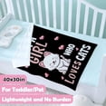 thumbnail image 3 of Just A Girl Who Loves Cats Blanket,Flannel Throw Blanket Ultra Soft Micro Lightweight Flannel Blanket Bed Couch Living Room All-Season 80"x60", 3 of 6