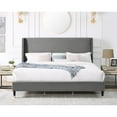 thumbnail image 2 of King Size Bed With Gray Velvet Wingback - And Elegant Option In For A Relaxing Bedroom, 2 of 3